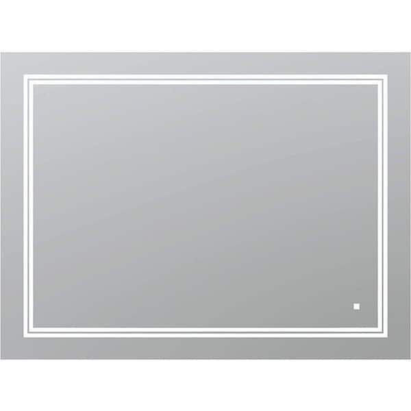 SOHO 40.00 in. W x 30.00 in. H Rectangular Frameless Wall Mount LED Light Bathroom Vanity Mirror with Mirror Defogger