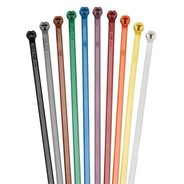 TyRap 7 in. 50 lb. Cable Tie Multi-Color (100-Pack)