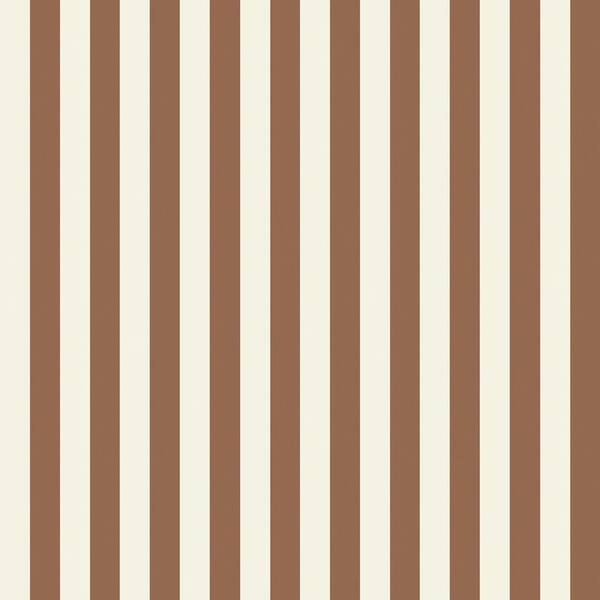 The Wallpaper Company 8 in. x 10 in. Brown and White Slender Stripe Wallpaper Sample-DISCONTINUED