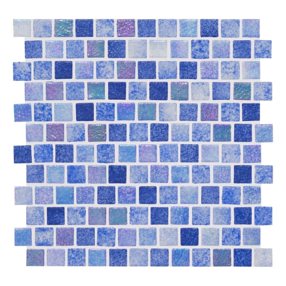 Hawaiian Sky 1 in. 12 in. x 12 in. x 0.16 in. Glass Mesh-Mounted Mosaic Wall Tile (19.4 sq. ft./Case) price history on PriceWatchPro