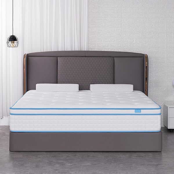 PICCHESS King Medium Hybrid Mattress 12 in. Bed-in-a-Box Mattress, King ...