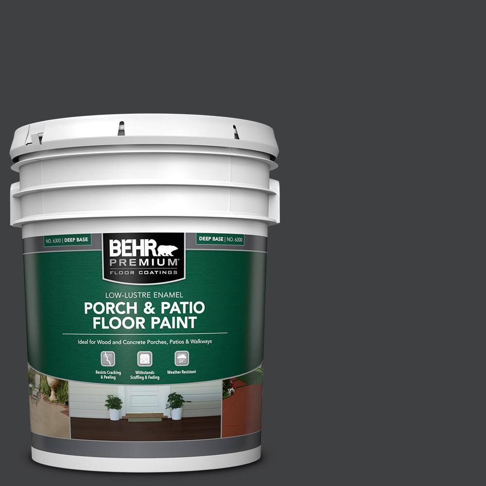 5 gal. Home Decorators Collection #HDC-MD-04 Totally Black Low-Lustre Enamel Int/Ext Porch and Patio Floor Paint price history on PriceWatchPro