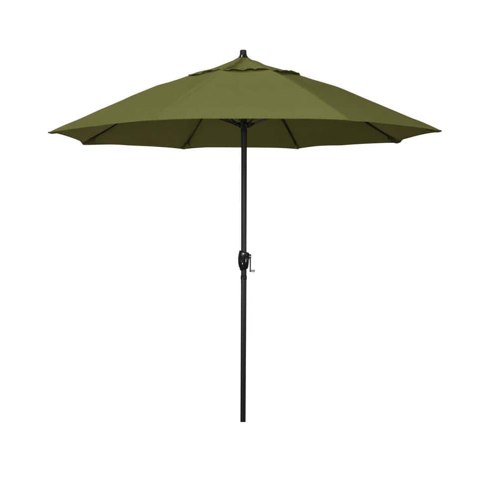 7.5 ft. Black Aluminum Market Patio Umbrella Fiberglass Ribs and Auto Tilt in Palm Pacifica price history on PriceWatchPro