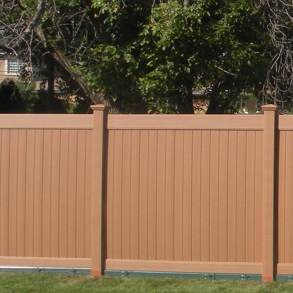 Fence Armor Redwood Demi Fence Post Guard 3.5 in. L x 3 in. H x .5 in D for Wood