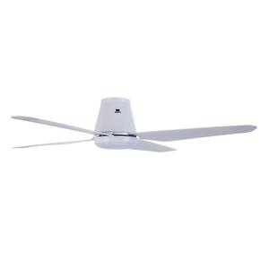 Aria Hugger 52 in. CTC LED Light Indoor Matte White Ceiling Fan with Remote Control