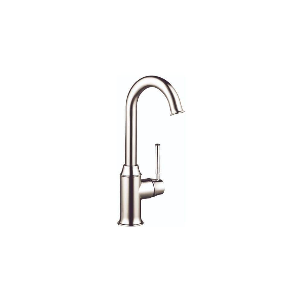 Hansgrohe Talis C Polished Nickel 1-Handle Wall Mount Bar and Prep Handle Kitchen Faucet Hansgrohe Talis C Polished Nickel 1-Handle Wall Mount Bar and Prep Handle Kitchen Faucet