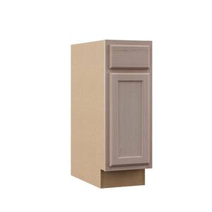 Hampton Unfinished Beech Recessed Panel Stock Assembled Base Kitchen Cabinet (12 in. x 34.5 in. x 24 in.)