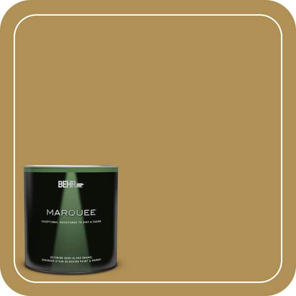 BEHR MARQUEE 1 qt. #350D-6 Bronze Green Semi-Gloss Enamel Exterior Paint & Primer