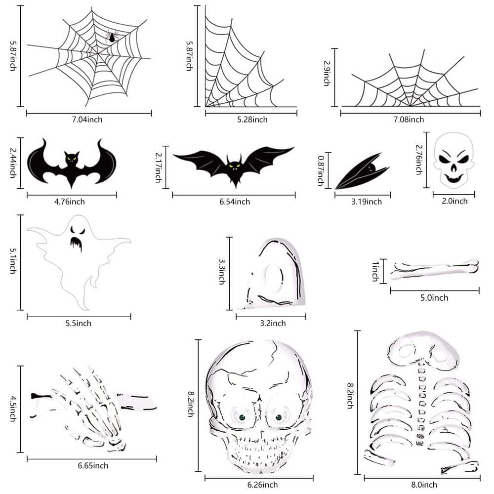 White Halloween Window Clings with Double-Sided Static Cling Design for Indoor and Outdoor Decor (140-Pack) price history on PriceWatchPro