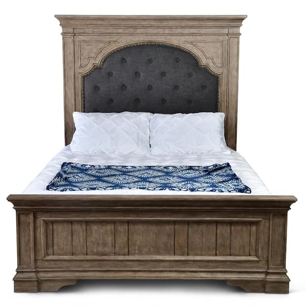 Highland Park Driftwood King Panel Bed
