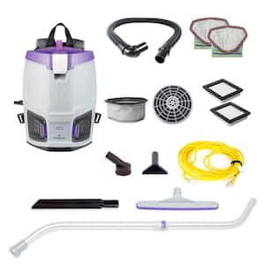GoFit 3, 3 Qt. Corded, Bagged Gray Commercial Backpack Vacuum with Floor Tool, Telescoping Wand, 6 Replaceable Filters