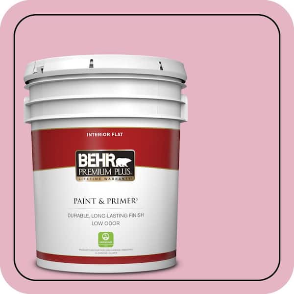 BEHR PREMIUM PLUS 5 gal. Home Decorators Collection #HDC-SP16-10 Japanese Rose Garden Flat Low Odor Interior Paint & Primer