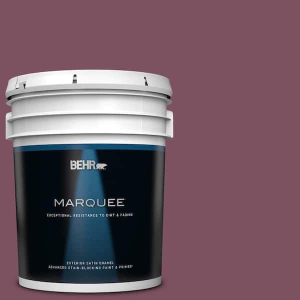 BEHR MARQUEE 5 gal. #PPU1-19 Classic Berry Satin Enamel Exterior Paint & Primer