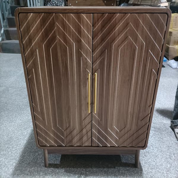 Sideboard Buffet Cabinet With Storage Carved Door Sideboard Multifunctional Accent Cabinet