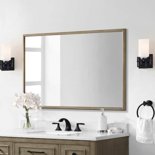 Home Decorators Collection Melpark 48, Oak Framed Bathroom Vanity Mirrors