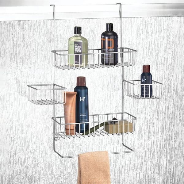 mDesign Metal Steel Hanging Shower Caddy, 4 Basket Organizer Rack for  Bathroom; Hold Handheld Shower Head, Hose, Shampoo, Conditioner, Shaving  Cream