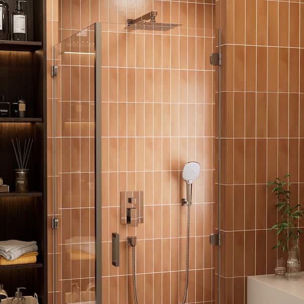 CRANACH Crozet 2-Spray Wall Mount Dual Fixed and Handheld Shower Head Shower Faucet 2.5 GPM in Polished Chrome (Valve Included)