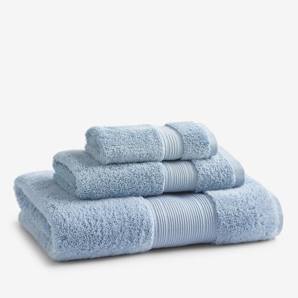 Hotel Style 6-Piece Egyptian Cotton Bath Towel Set, Charcoal Sky