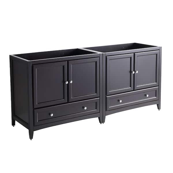 Fresca Oxford 70.50 in. Traditional Double Bathroom Vanity Cabinet in Espresso