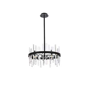 Timeless Home 20 in. 10-Light Black Pendant Light