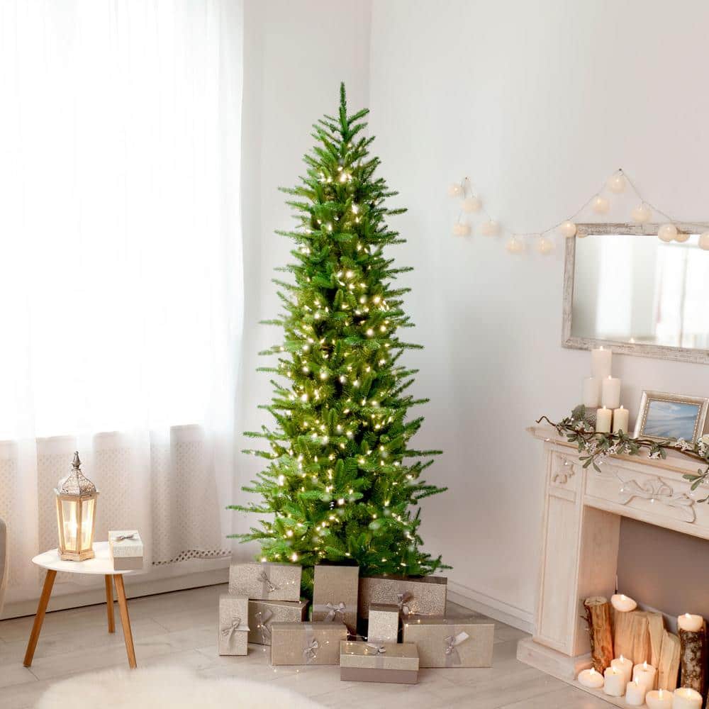 Carmel Pine 7.5-Ft Artificial Christmas Tree with White Lights
