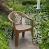 Penza mushroom stack resin plastic outdoor dining outlet chair