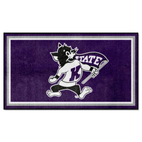 FANMATS Kansas State Wildcats Purple 3 ft. x 5 ft. Plush Area Rug