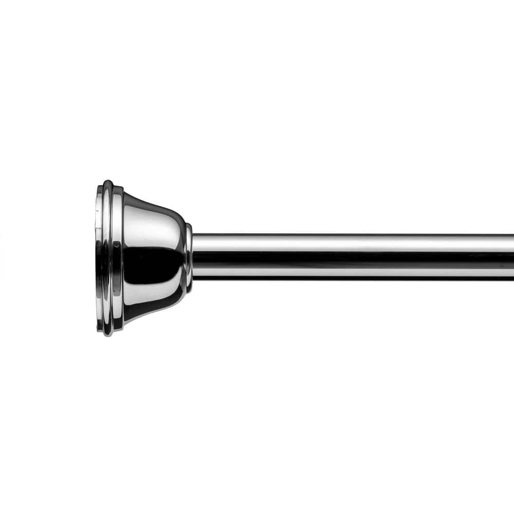 Adjustable Polished Chrome Stainless Steel Tension Shower Rod 48-86in