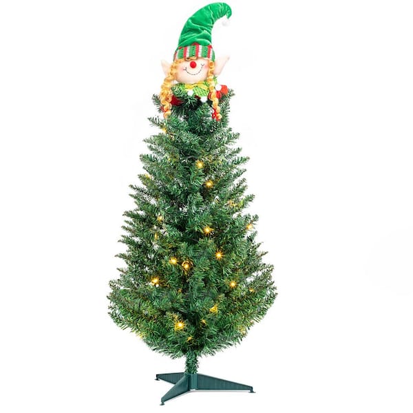 3 ft. Pre-Lit Artificial Christmas Tree with 30 LED Lights and Santa Claus