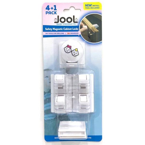 White Magnetic Child Proof Cabinet Locks with Key