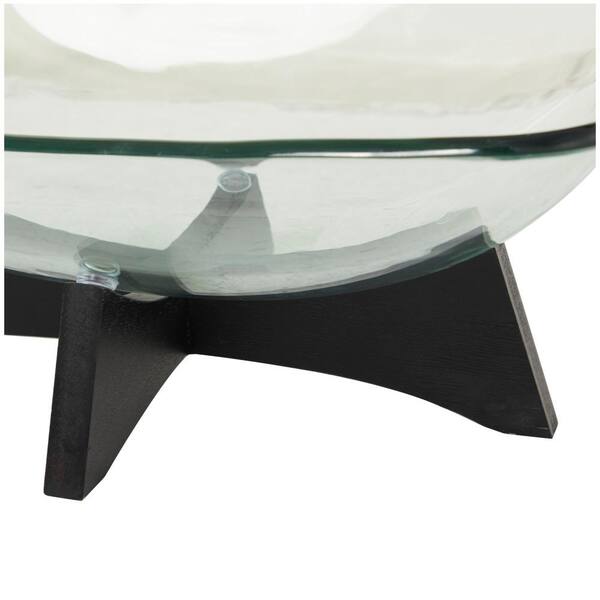 Litton Lane Clear Kitchen Decorative Serving Bowl with Black