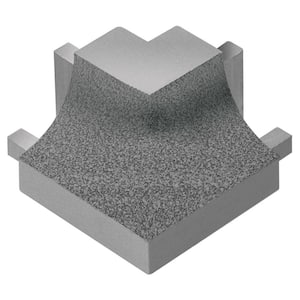 Dilex-AHK Pewter Textured Color-Coated Aluminum 1/2 in. x 1 in. Metal 90 Degree Square Outside Corner