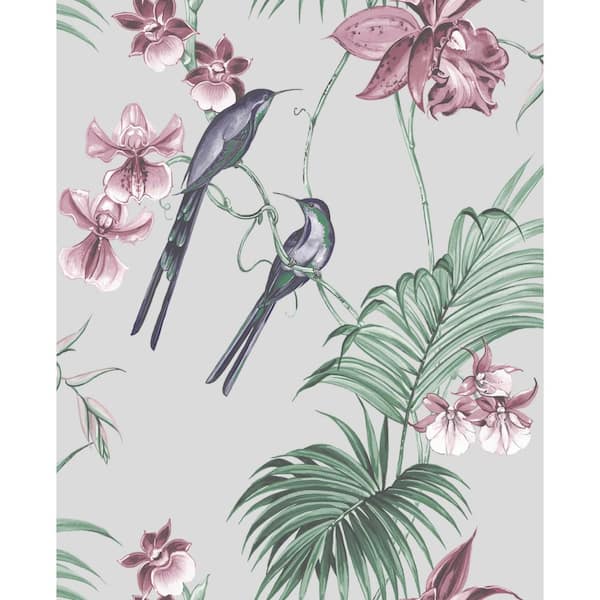 Julien MacDonald Utopia Grey Strippable Removable Wallpaper