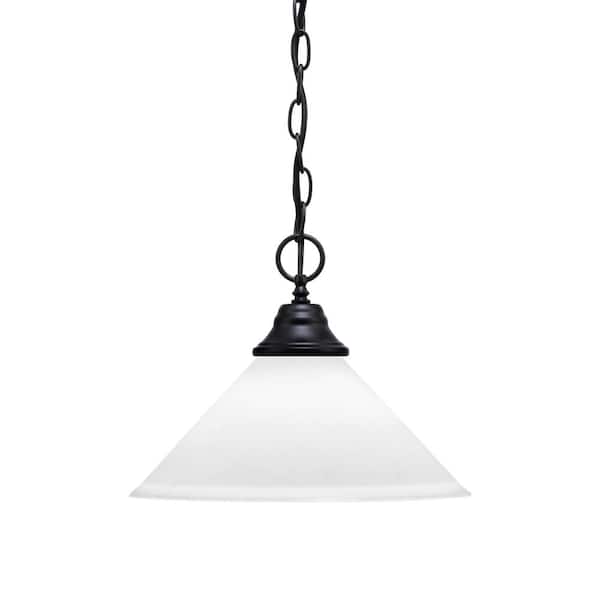 かなでものBlack Alumi Shade Pendant Light Kingston 100-Watt 1 Light Black Finish Shaded Pendant Light with