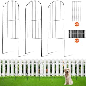 Garden Fence No Dig Fence 24 in. H x 13 in. L Animal Barrier Fence Garden Fencing with 2 in. Spike Spacing, (10-Pack)