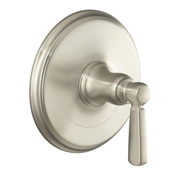 KOHLER Bancroft 1-Handle Thermostatic Valve Trim Kit with Metal Lever Handle in Vibrant Brushed Nickel (Valve Not Included)
