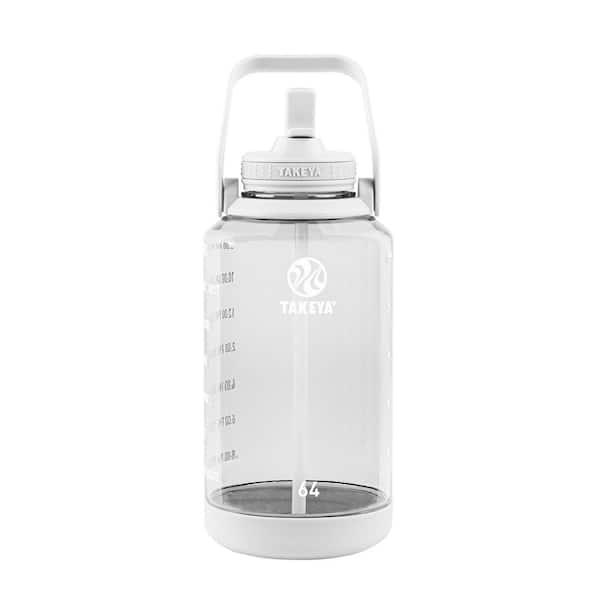 64oz Plastic Tracker Water Bottle White - Room Essentials™