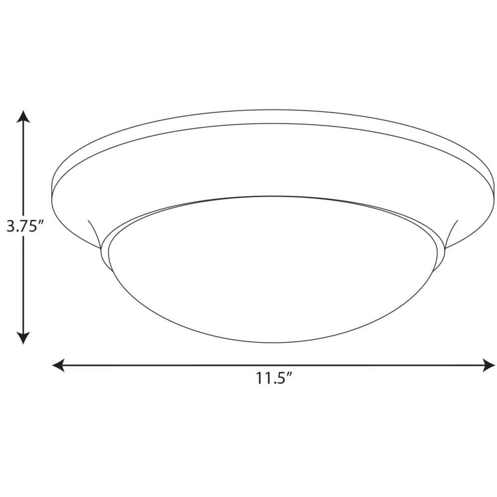 Satin Brass 11.5'' Etched White Glass Transitional Flush Mount