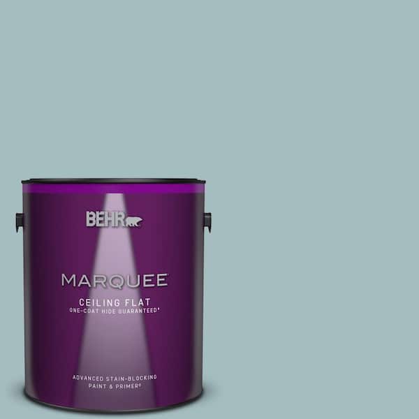 BEHR MARQUEE 1 gal. #PPU13-13 Oslo Blue One-Coat Hide Ceiling Flat Interior Paint & Primer