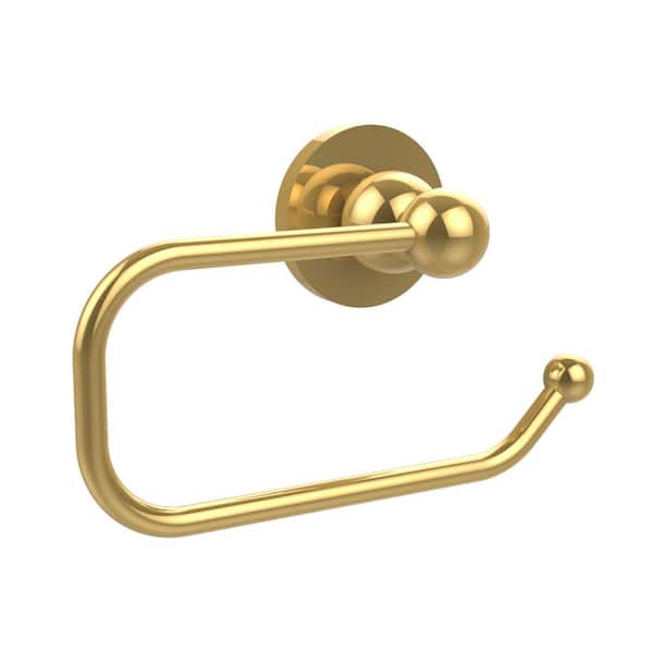 Allied Brass Bolero Collection European Style Single Post Toilet Paper Holder in Unlacquered Brass