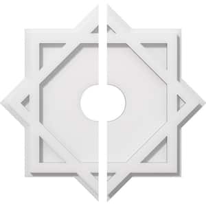 1 in. P X 8-3/4 in. C X 16 in. OD X 3 in. ID Axel Architectural Grade PVC Contemporary Ceiling Medallion, Two Piece