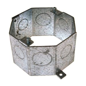 2-1/2 in. D Galv. Steel Gray Welded Concrete Ring with Single Row of 1/2 in. and 3/4 in. KO's, 1-Pack