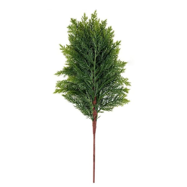 18 in. Green 16 Pcs Artificial Christmas Green Pine Plants Branches