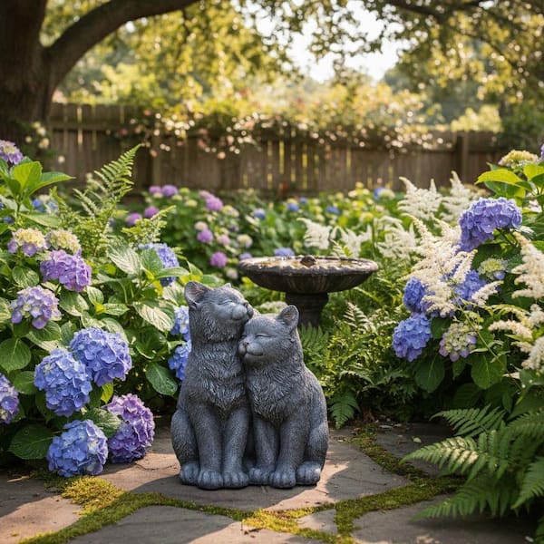 Cat Statue for Garden Couple Kitten Figurines Decor YNLIN403 - The