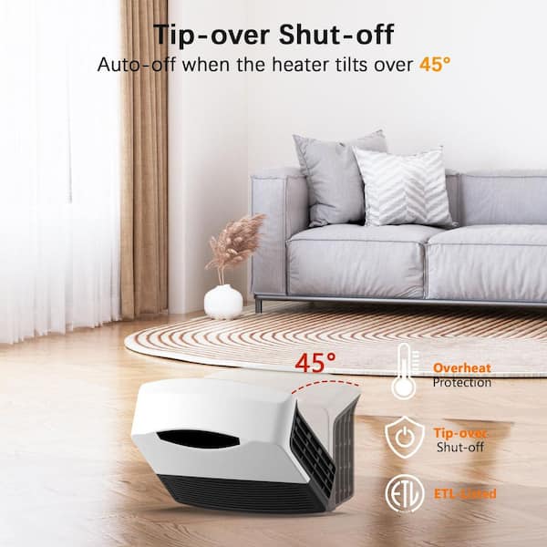 エコヒータ(air heater) 暖房器 5200 BTU 1500W Smart Wall Heater with WiFi Alexa Remote Control 3