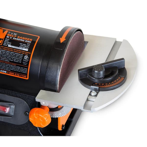 WEN 1 in. x 30 in. Belt Sander with 5 in. Sanding Disc 6515T The Home Depot