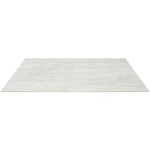 Essential Travertine Black 23.50 in. x 47.08 in. Porcelain Floor and Wall Tile (15.49 sq. ft./Case) Essential Travertine Black 23.50 in. x 47.08 in. Porcelain Floor and Wall Tile (15.49 sq. ft./Case)