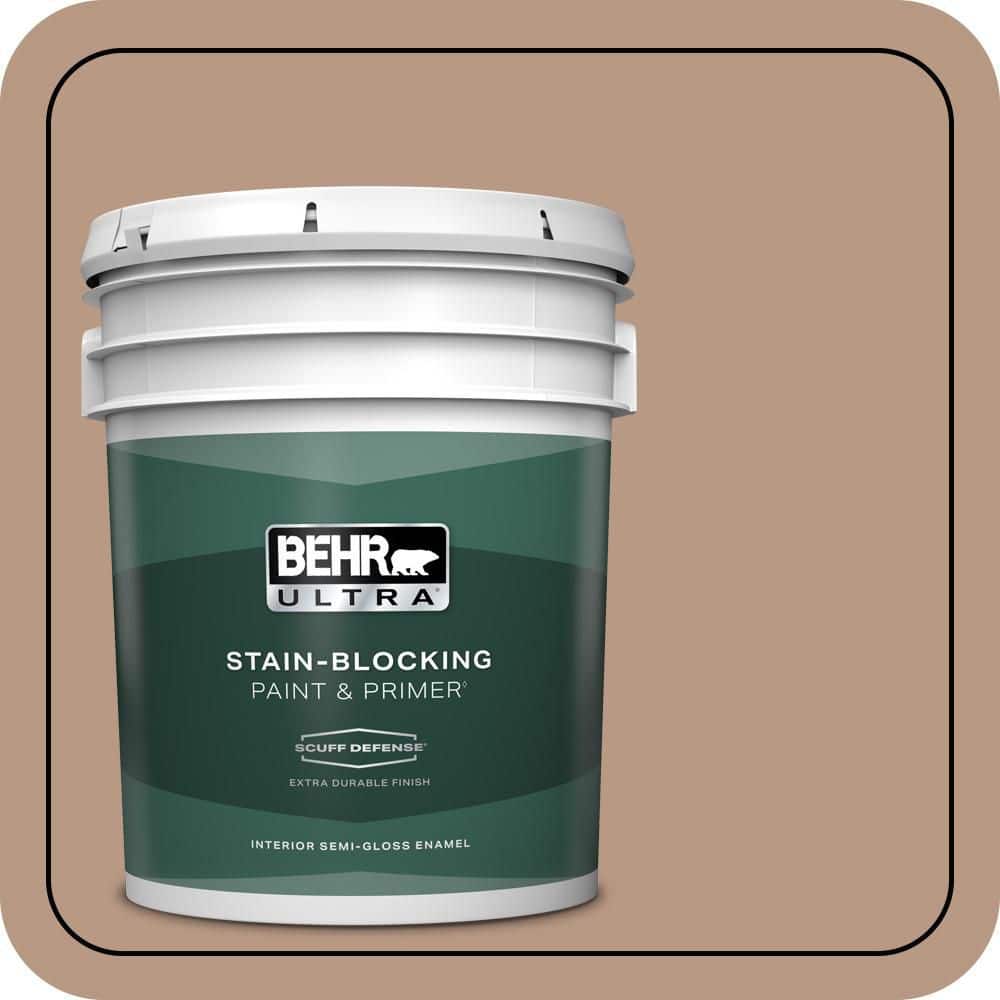 5 gal. #250F-4 Stone Brown Extra Durable Semi-Gloss Enamel Interior Paint & Primer price history on PriceWatchPro