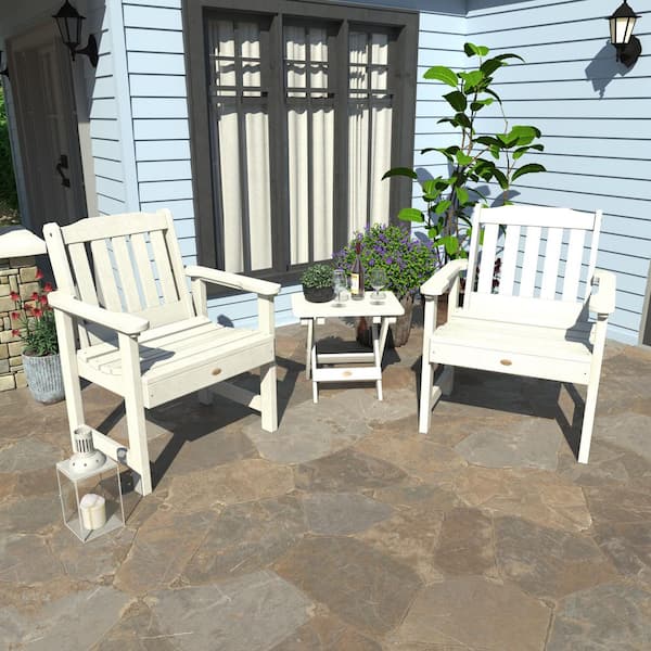 Lehigh White 3-Piece Recycled Plastic Outdoor Conversation Set