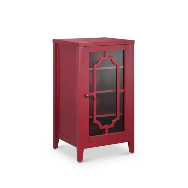 ACME Furniture Fina 8-Bottle Accent/Wine Cabinet in Burgundy